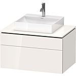 Duravit L-Cube vanity unit LC4880022220000 82 x 55 cm, white high gloss, 1 drawer, 1 pull-out, wall-hung