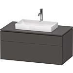 Duravit L-Cube meuble sous-vasque LC4881049490000 102 x 55 cm, graphite mat, 1 tiroir, 1 coulissant, mural