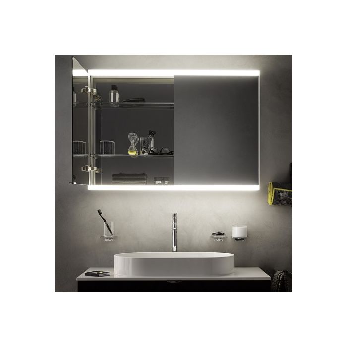 Emco Asis Prime 2 Mirror Cabinet 949705033 600mm Built In Mirrored Glass Back Panel