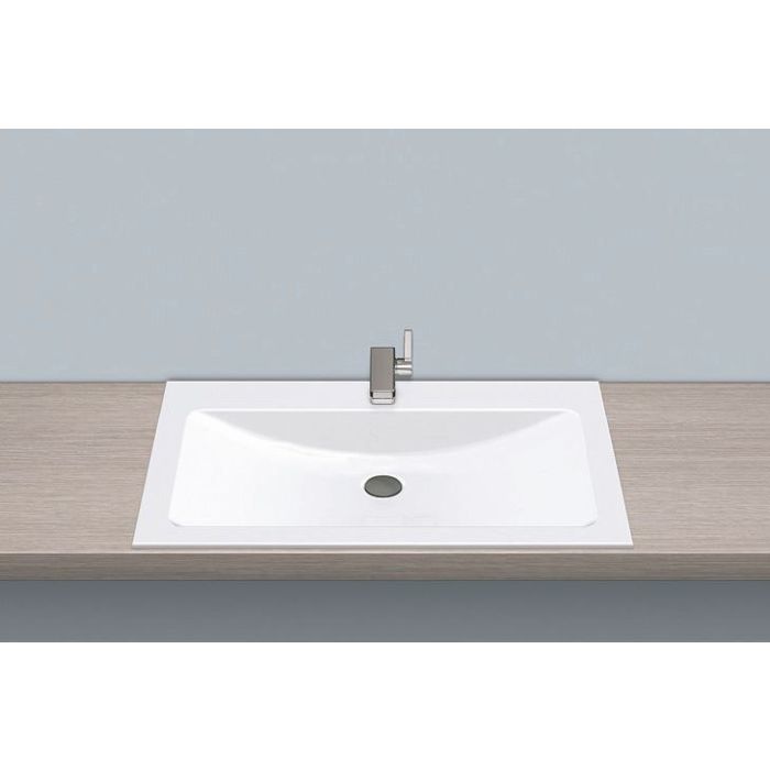 Alape Sink Eb R800h 80 X 50 Cm White With Tap Hole Without Overflow