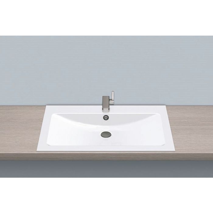 Alape Eb R800h Built In Basin 80 X 50 Cm White With Tap Hole And Overflow