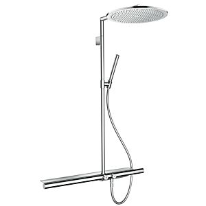 Hansgrohe Axor 800 Showerpipe 27984820 Brushed Nickel, thermostat, overhead shower, hand shower