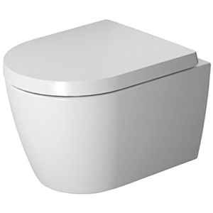 Duravit ME by Starck Wand Tiefspül WC 45300900A1 weiss, Set mit WC und WC-Sitz, Compact WC