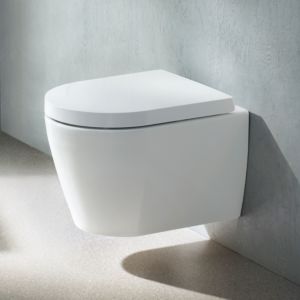 Duravit ME by Starck Wand WC Compact 25300900001 weiss, Rimless, Compact, WonderGliss