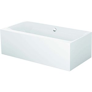 Bette BetteLux silhouette bathtub 3460-004CFXVS noble white, 170x85x45cm, free-standing, with apron and shelf