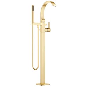 Dornbracht Cyo single-lever bath mixer 25863811-28 free-standing, with standpipe, hose shower set, brushed brass