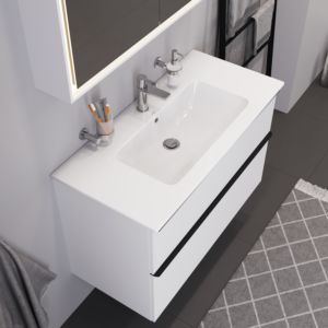 Duravit ME by Starck Möbelwaschtisch 2336100000  103 x 49 cm, weiß, 1 Hahnloch, mit Überlauf