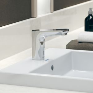 Duravit Sensor 1 wash basin mixer Electronic SE1090017010 mains connection, temperature control, chrome high gloss