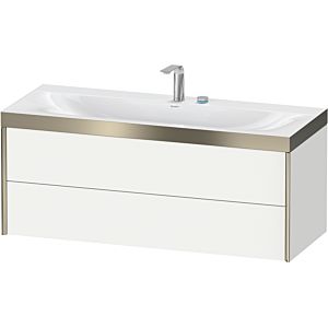 Duravit XViu vanity unit XV4617OB218C 120x48cm, 2 drawers, 2000 tap hole, matt black, Rahmen C, matt white