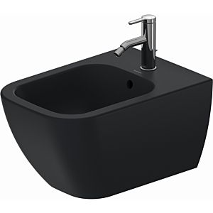 Duravit Happy D.2 Wand-Bidet 2258151300 35,5x54cm, mit Hahnloch, Überlauf, Hahnlochbank, anthrazit matt