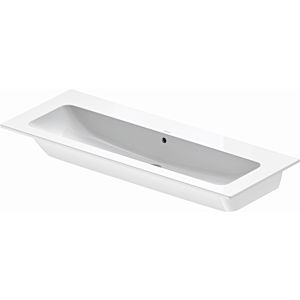 Duravit Me by Starck meuble lavabo 23611200601 123x49cm, sans trou pour robinetterie, avec trop-plein, avec banc pour robinetterie, blanc WonderGliss