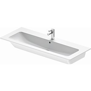 Duravit meuble lavabo 2361123200 123 x 49 cm, avec trou pour robinetterie, avec trop-plein, avec banc à trou pour robinetterie, blanc satiné mat