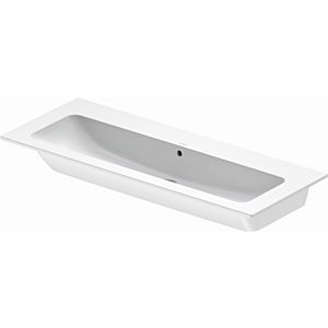 Duravit Me by Starck meuble lavabo 2361123260 123x49cm, sans trou pour robinetterie, avec trop-plein, avec banc à trou pour robinetterie, blanc satiné mat