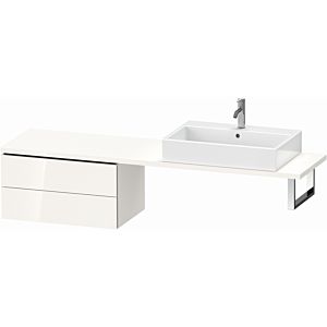 Duravit L-Cube meuble bas LC584802222 72 x 47,7 cm, blanc brillant, pour console, 2 tiroirs