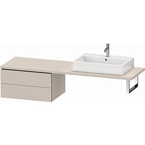 Duravit L-Cube base cabinet LC585909191 72 x 54.7 cm, matt taupe, for console, 2 drawers