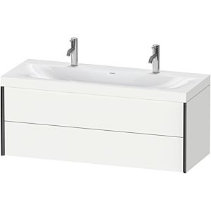 Duravit XViu vanity unit XV4618OB218C 120x48cm, 2 drawers, matt black, Rahmen C, matt white