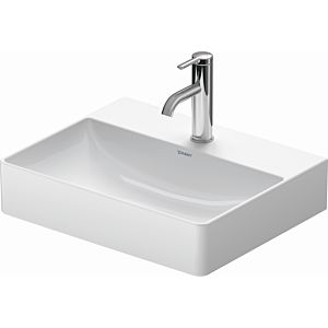 Duravit DuraSquare washbasin 2356500040 50x40cm, without overflow, with tap platform, 2 tap holes, white