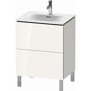 Duravit L-Cube Waschtisch-Unterschrank LC659502222 62 x 48,1 cm, weiß hochglanz, 2 Auszüge, stehend