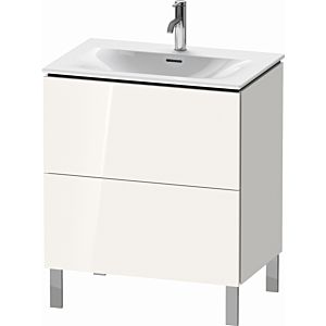 Duravit L-Cube Waschtisch-Unterschrank LC659602222 72 x 48,1 cm, weiß hochglanz, 2 Auszüge, stehend