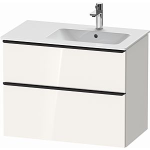 Duravit D-Neo vanity unit DE436702222 81 x 46.2 cm, White High Gloss , wall- 2000 , match3 drawer, 2000 pull-out