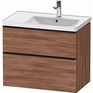 Duravit D-Neo vanity unit DE435807979 78.4 x 45.2 cm, Natural Walnut , wall- 2000 , match3 drawer, 2000 pull-out