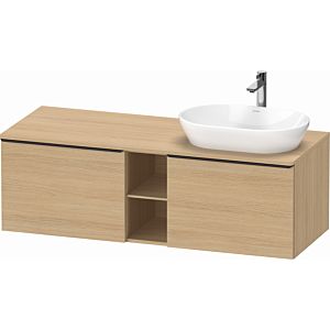 Duravit D-Neo DE4950R3030 140 x 55 cm, natural oak, wall-mounted, 801 , 2000 console plate, basin on the right