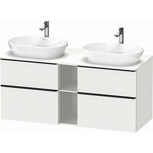 Duravit D-Neo sous-lavabo DE4970B1818 140 x 55 cm, Blanc Mat , montage mural, 4 tiroirs, console 2000 , vasque des deux côtés
