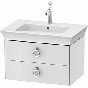 Duravit White Tulip vanity unit WT435108585 68.4 x 45.8 cm, White High Gloss , wall-hung, 2 drawers with handles