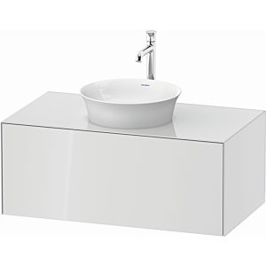 Duravit White Tulip vanity unit WT497608585 100 x 55 cm, White High Gloss , wall- 2000 , match3 pull-out, 2000 console plate
