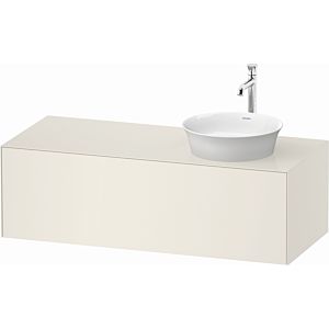 Duravit White Tulip WT4977RH4H4 130 x 55 cm, Nordic White High Gloss , wall-mounted, 2000 pull-out, 2000 console plate, basin on the right
