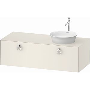 Duravit White Tulip WT4982RH4H4 130 x 55 cm, Nordic White High Gloss , wall-mounted, 2000 pull-out with handle, basin on the right