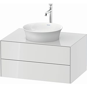 Duravit White Tulip vanity unit WT498508585 80 x 55 cm, White High Gloss , wall-hung, 2 drawers, 2000 console plate
