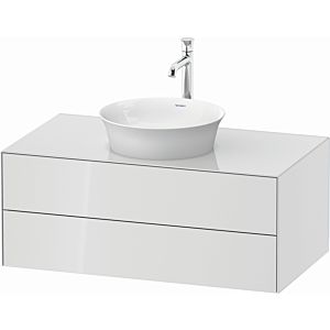 Duravit White Tulip vanity unit WT498608585 100 x 55 cm, White High Gloss , wall-hung, 2 drawers, 2000 console plate