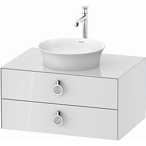 Duravit White Tulip vanity unit WT499008585 80 x 55 cm, White High Gloss , wall-hung, 2 drawers with handle, 2000 console plate
