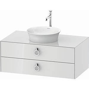 Duravit White Tulip vanity unit WT499108585 100 x 55 cm, White High Gloss , wall-hung, 2 drawers with handle, 2000 console plate