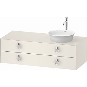 Duravit White Tulip WT4992RH4H4 130 x 55 cm, Nordic White High Gloss , wall-mounted, 801 drawers with handle, basin on the right
