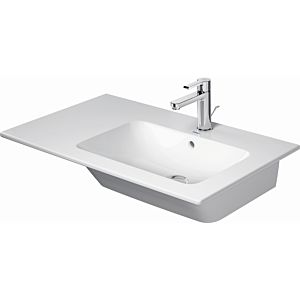 Duravit Me by Starck furniture washbasin 23468300581 83x49cm, basin on the right, with overflow, tap platform, 2 tap holes, white, WonderGliss