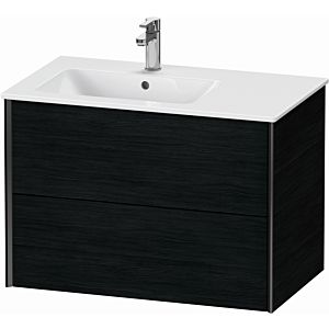 Duravit XViu vanity unit XV41580B216 81x48x56cm, 2 drawers, basin left, matt black, Eiche schwarz