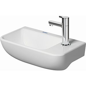 Duravit Me by Starck Waschtisch 0717400000 40 x 22 cm, Hahnloch rechts, ohne Überlauf, mit Hahnlochbank, weiß