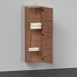 Duravit D-Neo half tall cabinet DE1318R7979 40 x 24 cm, Natural Walnut , 2000 door, right, 4 glass shelves