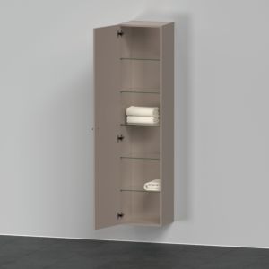Duravit D-Neo cabinet DE1328L4343 40 x 36 cm, Basalt Matt , 2000 door, left, 5 glass shelves