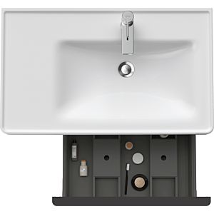 Duravit D-Neo vanity unit DE425702222 78.4 x 45.2 cm, White High Gloss , wall- 2000 , match3 pull-out, shelf element on the side