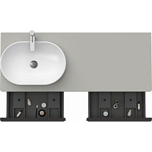 Duravit D-Neo vanity unit DE4950L0707 140 x 55 cm, Concrete Gray Matt , wall- 2000 , match3 console plate, basin on the left