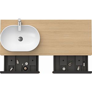 Duravit D-Neo vanity unit DE4950L3030 140 x 55 cm, natural oak, wall- 2000 , match2 console plate, basin on the left