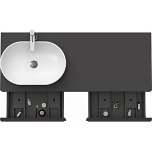 Duravit D-Neo vanity unit DE4950L4949 140 x 55 cm, Graphite Matt , wall- 2000 , match3 console plate, basin on the left