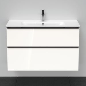 Duravit D-Neo vanity unit DE436302222 101 x 46.2 cm, White High Gloss , wall- 2000 , match3 drawer, 2000 pull-out