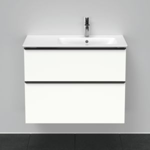 Duravit D-Neo vanity unit DE436701818 81 x 46.2 cm, White Matt , wall- 2000 , match3 drawer, 2000 pull-out