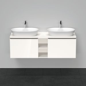 Duravit D-Neo sous-lavabo DE4950B2222 140 x 55 cm, Blanc Brillant , suspendu, 801 , console 2000 , vasque des deux côtés