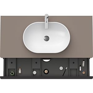 Duravit D-Neo vanity unit DE496904343 120 x 55 cm, Basalt Matt , wall-hung, 2 drawers, 2000 console plate
