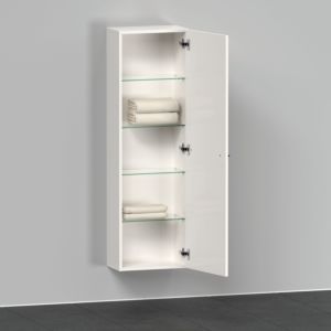 Duravit D-Neo half tall cabinet DE1318R2222 40 x 24 cm, White High Gloss , 2000 door, right, 4 glass shelves